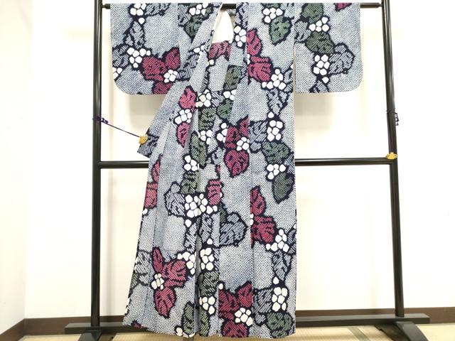 平和屋着物∴夏物 浴衣 有松鳴海絞り 舞花文 綿 逸品 DAAV7315cd