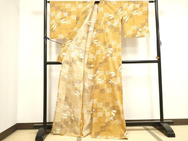 平和屋着物∴夏物 浴衣 トンボ 綿 逸品 DAAV7317cd