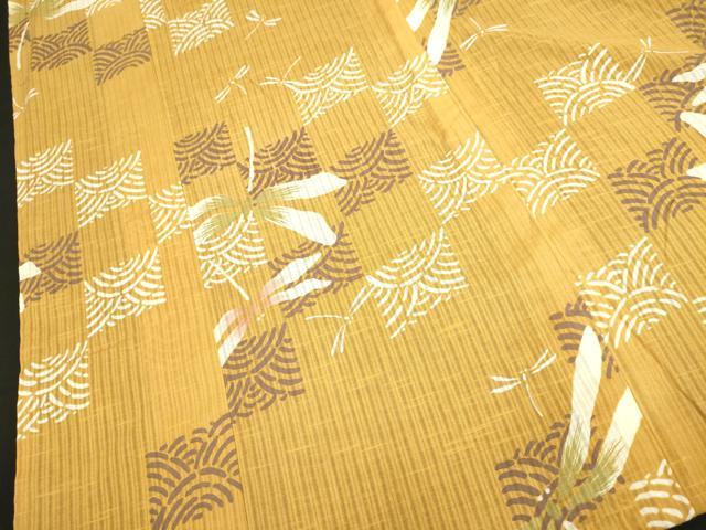 平和屋着物∴夏物 浴衣 トンボ 綿 逸品 DAAV7317cd