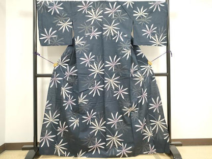平和屋着物∴夏物 浴衣 舞花文 綿 逸品 DAAV7320cd
