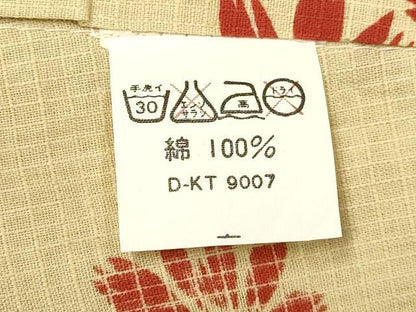 平和屋着物∴夏物 パリコレクション ファッションモデル・デザイナー 山口小夜子 浴衣 綿紅梅 花散らし 逸品 DAAV7323cd