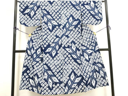平和屋着物∴夏物　浴衣　有松鳴海絞り　矢羽文　綿　逸品　DAAV7326cd