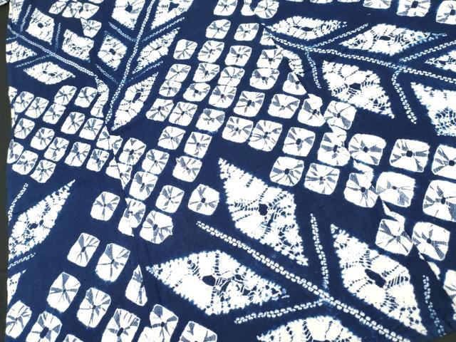 平和屋着物∴夏物　浴衣　有松鳴海絞り　矢羽文　綿　逸品　DAAV7326cd