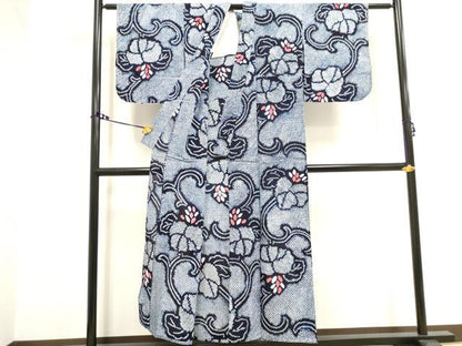 平和屋着物∴夏物 浴衣 有松鳴海絞り 花唐草文 綿 逸品 DAAV7331cd