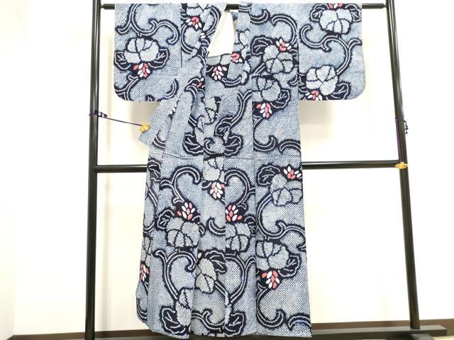 平和屋着物∴夏物 浴衣 有松鳴海絞り 花唐草文 綿 逸品 DAAV7331cd