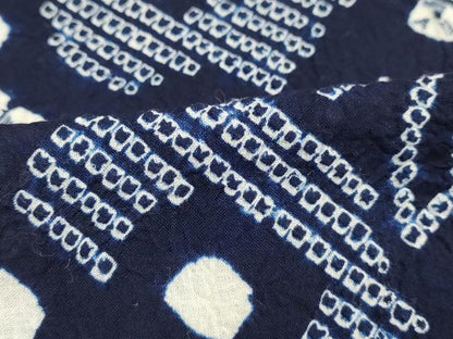 平和屋着物∴夏物 浴衣 有松鳴海絞り 花繋ぎ 綿 逸品 DAAV7332cd