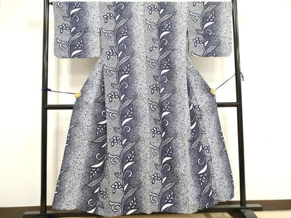 平和屋着物∴夏物　浴衣　花唐草文　綿　逸品　DAAV7336cd