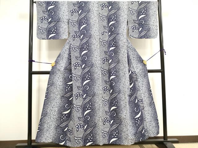 平和屋着物∴夏物　浴衣　花唐草文　綿　逸品　DAAV7336cd