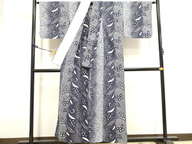 平和屋着物∴夏物　浴衣　花唐草文　綿　逸品　DAAV7336cd