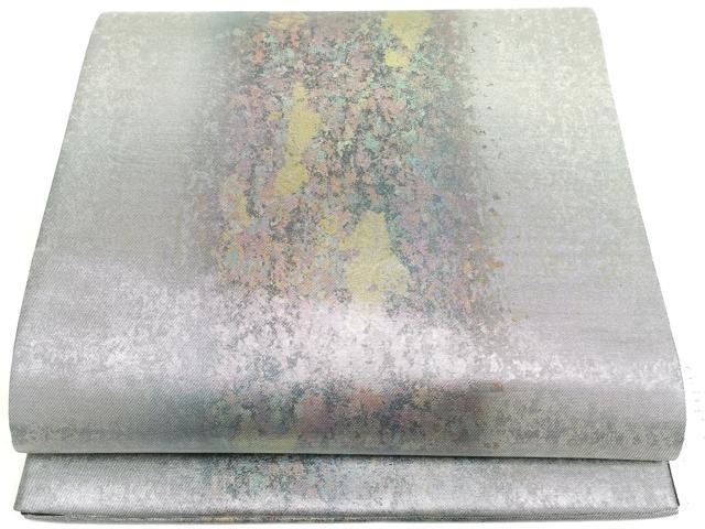 平和屋着物◎六通柄袋帯　霞文　引箔　正絹　逸品　DAAV7352cd