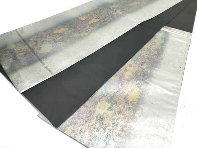 平和屋着物◎六通柄袋帯　霞文　引箔　正絹　逸品　DAAV7352cd