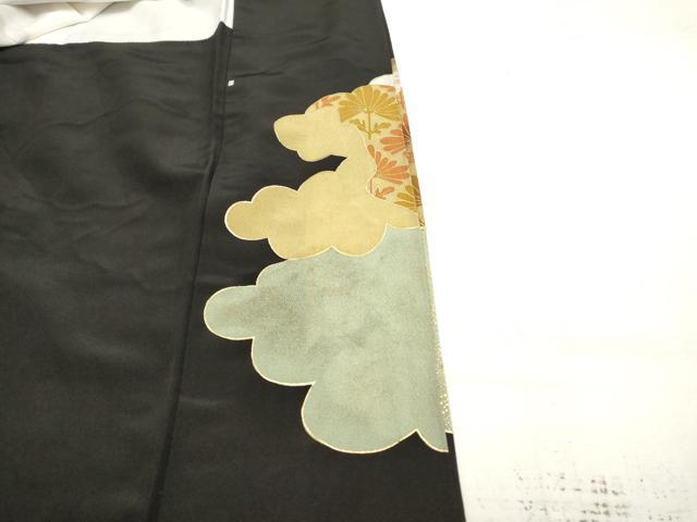 平和屋着物■豪華黒留袖　駒刺繍　雲取り吉祥文　金彩　正絹　逸品　DAAV7513cd