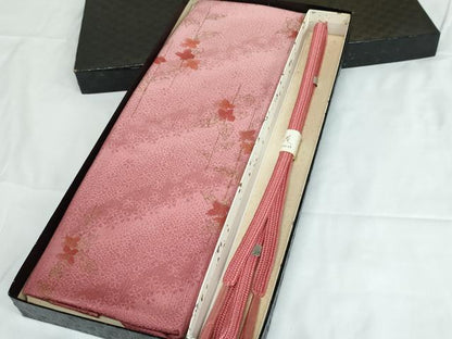 平和屋着物●和装小物 帯締め・帯揚げセット・箱入り 舞花文 暈し染め 金彩 逸品 未使用 DAAV8023by