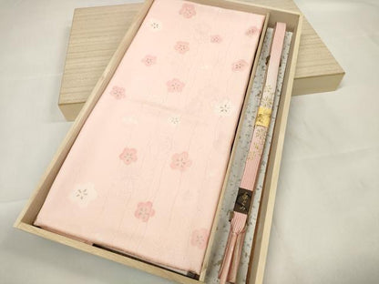 平和屋着物●和装小物　帯締め・帯揚げセット　舞梅文　手組　高麗組　金糸　逸品　未使用　DAAV8032zzz