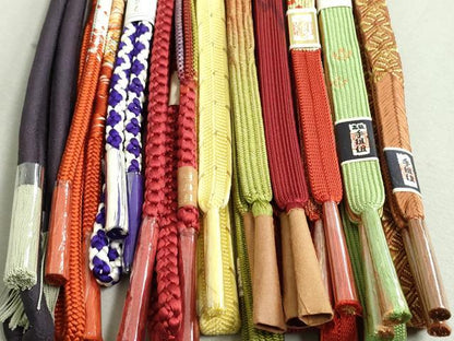 平和屋着物●和装小物 帯締め10本 泥染 高麗組 くみひも 金糸 逸品 未使用 DAAV8036by