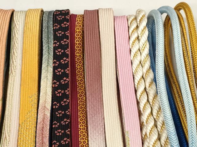 平和屋着物●和装小物　帯締め20本セット　手組紐　高麗組　笹浪組　奈良組　飾り玉　金糸　未使用品あり　逸品　DAAV8246zzz