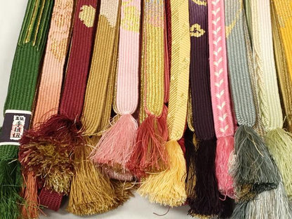 平和屋着物●和装小物　帯締め20本セット　手組紐　高麗組　笹浪組　奈良組　飾り玉　金糸　未使用品あり　逸品　DAAV8246zzz