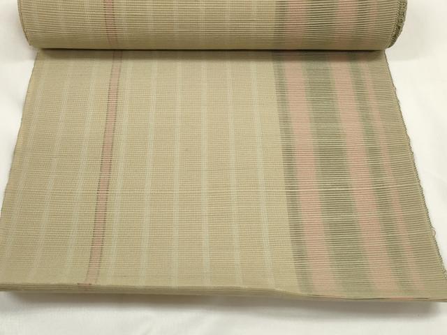 平和屋着物＊夏物 京の名門 じゅらく謹製 名古屋帯 帯反物 花唐草間道 金糸 西武百貨店扱い 逸品 未使用 DAAV8281zzz