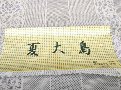 平和屋着物＊夏物　小紋　夏大島　反物　着尺　更紗花唐草間道　さが美扱い　洗える着物　未使用　DAAV8287zzz