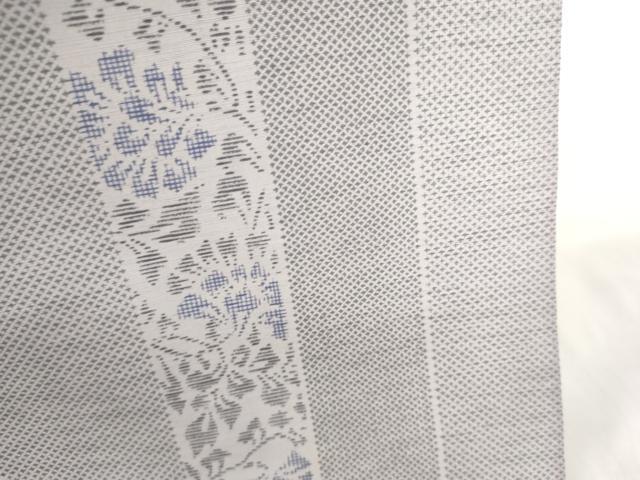 平和屋着物＊夏物　小紋　夏大島　反物　着尺　更紗花唐草間道　さが美扱い　洗える着物　未使用　DAAV8287zzz