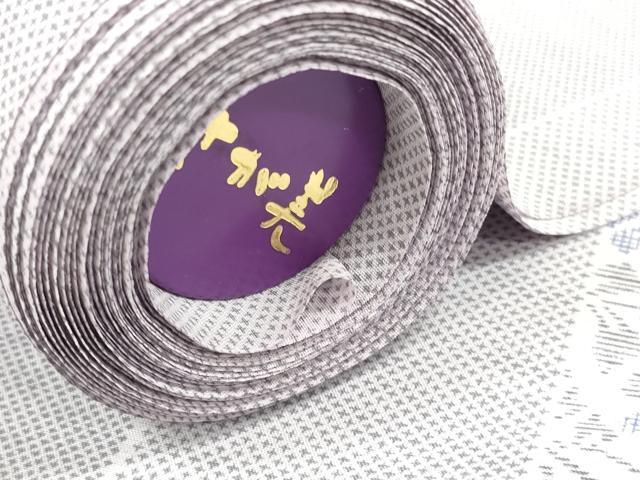 平和屋着物＊夏物　小紋　夏大島　反物　着尺　更紗花唐草間道　さが美扱い　洗える着物　未使用　DAAV8287zzz