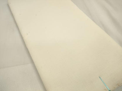 平和屋着物＊夏物　絹麻上布　白生地　反物　着尺　生成り色　証紙付き　麻　逸品　未使用　DAAV8289zzz