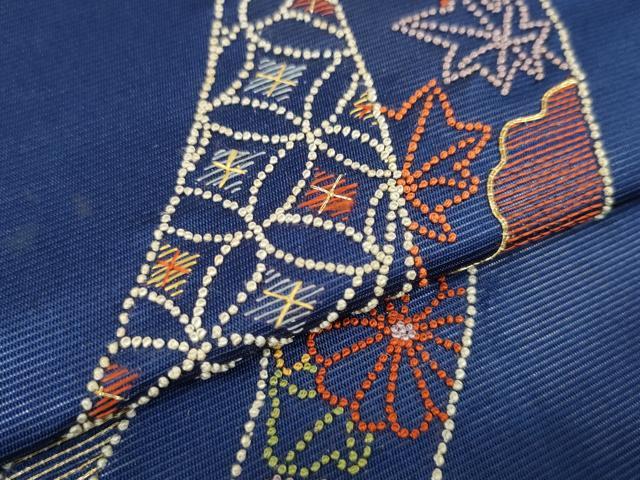 平和屋着物▽西陣 京の名門 じゅらく謹製 中国三大刺繍 相良刺繍 駒