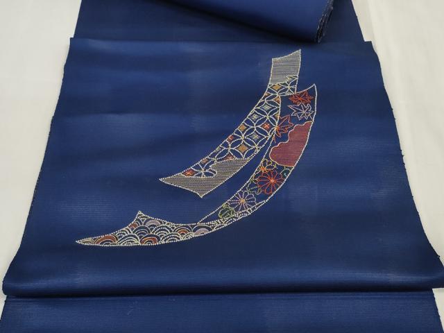 着物 反物 未使用 9割引 中国 相良刺繍 サガラ刺繍 正絹 リメイク 端切れ 平和屋着物▽西陣 京の名門 じゅらく謹製 中国三大刺繍 相良刺繍 駒