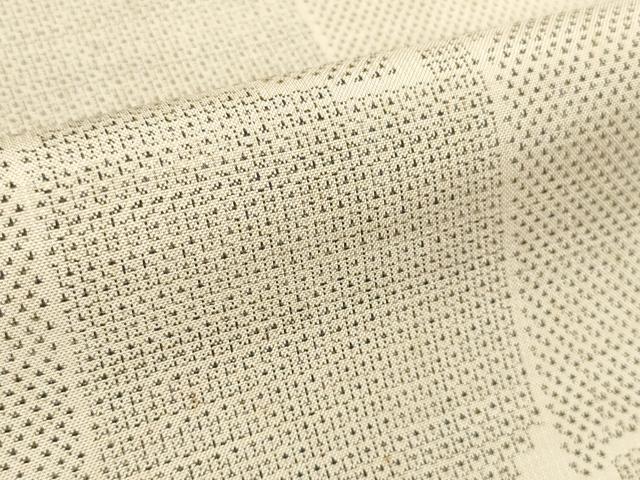 平和屋着物●東郷織物謹製　本場大島紬　反物　着尺　160亀甲　草木染　六釜市松　証紙付き　逸品　未使用　DABC1167zzz
