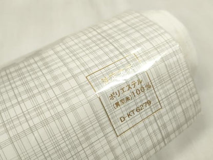 平和屋着物＊夏物　長襦袢　反物　着尺　縞紋紗　生成り色　洗える着物　未使用　DAAV8326zzz