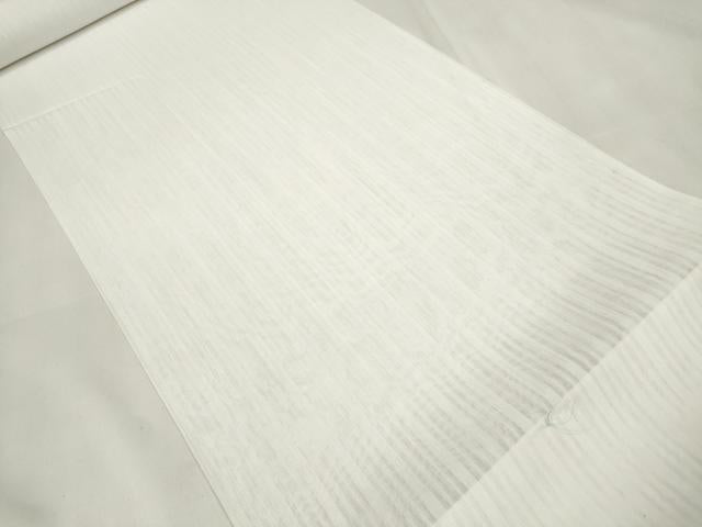 平和屋着物＊夏物　長襦袢　反物　着尺　縞紋紗　生成り色　洗える着物　未使用　DAAV8326zzz