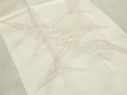 平和屋着物●和装小物　帯締め・帯揚げセット　蒔絵雪輪草花　手組紐　高麗組　金糸　逸品　未使用　DAAV8391zzz