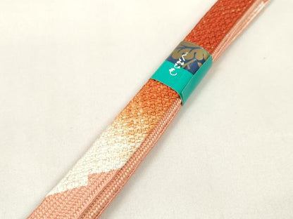 平和屋着物●和装小物　帯締め・帯揚げセット　舞花文　暈し染め　金彩　手組紐　高麗組　金糸　逸品　未使用　DAAV8394zzz
