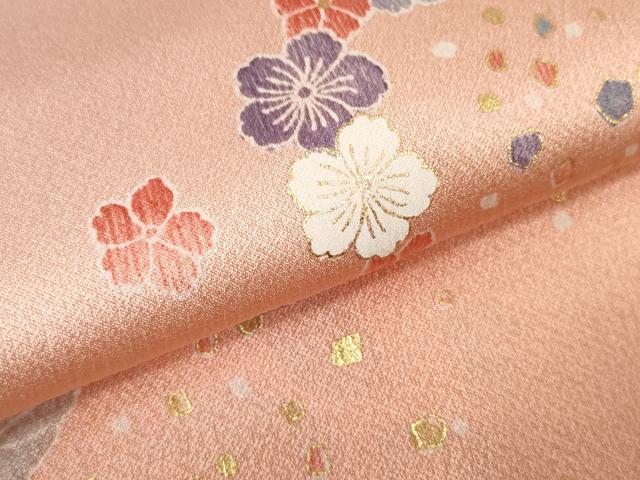平和屋着物●和装小物　帯締め・帯揚げセット　舞花文　暈し染め　金彩　手組紐　高麗組　金糸　逸品　未使用　DAAV8394zzz