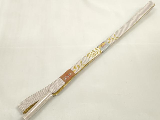 平和屋着物●和装小物　帯締め・帯揚げセット　梅丸文　手組紐　高麗組　金糸　逸品　未使用　DAAV8395zzz