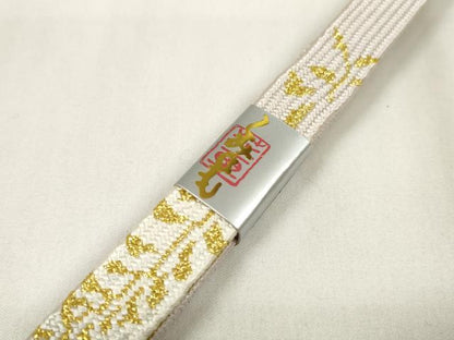 平和屋着物●和装小物　帯締め・帯揚げセット　梅丸文　手組紐　高麗組　金糸　逸品　未使用　DAAV8395zzz