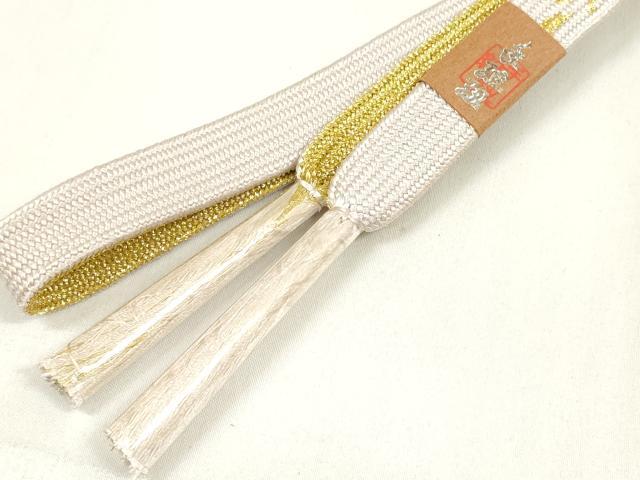 平和屋着物●和装小物　帯締め・帯揚げセット　梅丸文　手組紐　高麗組　金糸　逸品　未使用　DAAV8395zzz
