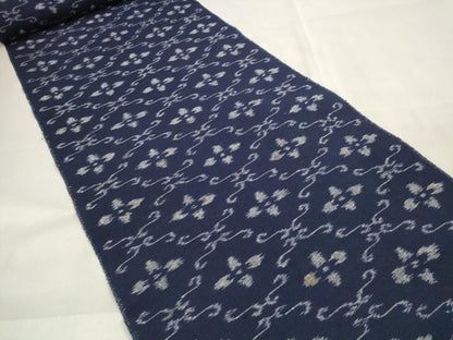 平和屋着物●伊予絣　反物　着尺　手織絵絣　証紙付き　綿　逸品　未使用　DAAV8403zzz