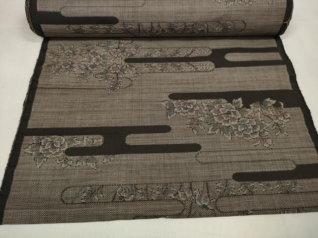 平和屋着物●本場大島紬　反物　着尺　9マルキ　霞花文　上代29万　逸品　未使用　DAAV8416zzz 平和屋着物○本場大島紬 反物 着尺 9マルキ 霞花文 上代29万