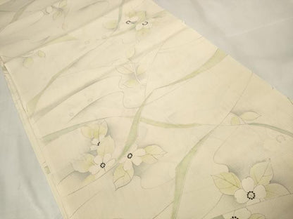 平和屋着物＊夏物 小紋 解き反物 絽 草花文 逸品 DAAV8434zzz