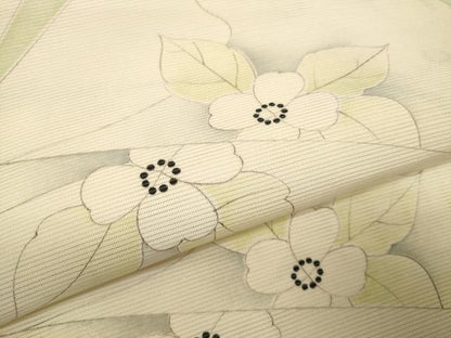 平和屋着物＊夏物 小紋 解き反物 絽 草花文 逸品 DAAV8434zzz