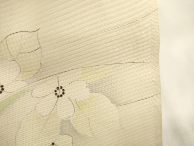 平和屋着物＊夏物 小紋 解き反物 絽 草花文 逸品 DAAV8434zzz