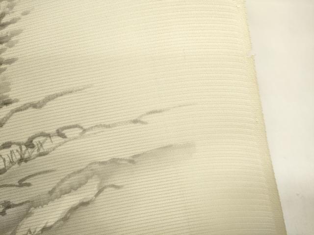 平和屋着物＊夏物 付下げ 解き反物 着尺 絽 手描き 遠山風景文 逸品 DAAV8435zzz
