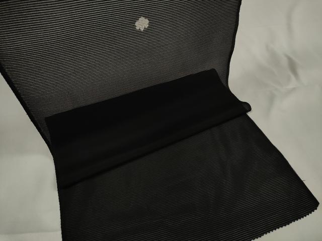 平和屋着物＊夏物　黒紋付　黒反物　着尺　絽　洗える着物　未使用　DAAV8436zzz
