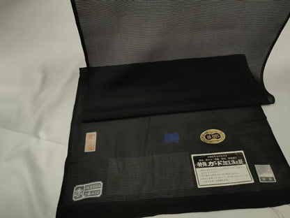 平和屋着物＊夏物 黒紋付 黒反物 着尺 絽 草木染 逸品 未使用 DAAV8437zzz