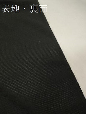 平和屋着物＊夏物　羽織・コート　黒生地　反物　羽尺　絽縮緬　逸品　未使用　DAAV8440zzz