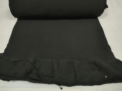 平和屋着物＊夏物　羽織・コート　黒生地　反物　羽尺　絽縮緬　逸品　未使用　DAAV8440zzz