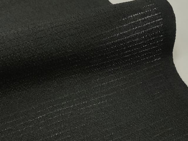 平和屋着物＊夏物　羽織・コート　黒生地　反物　羽尺　絽縮緬　逸品　未使用　DAAV8440zzz
