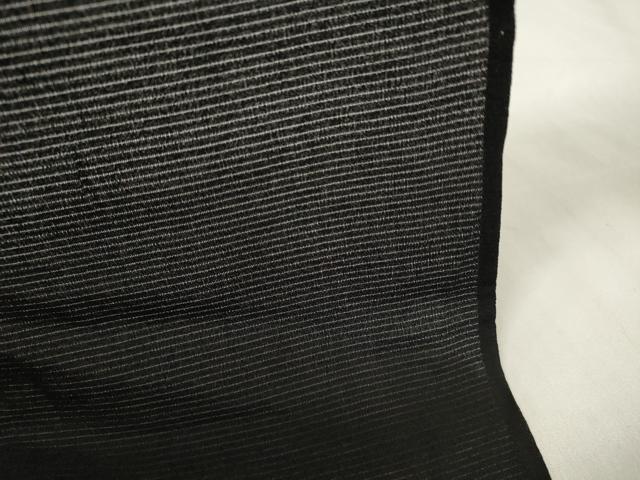 平和屋着物＊夏物　羽織・コート　黒生地　反物　羽尺　絽縮緬　逸品　未使用　DAAV8440zzz