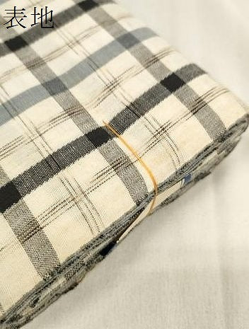 平和屋着物∴夏物 浴衣 反物 着尺 浜風 格子 綿 逸品 未使用 DAAV8442zzz